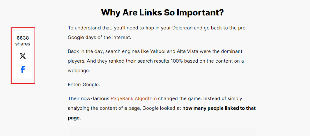 コンテンツをSNSでシェアしてもらいやすくなる導線の例
