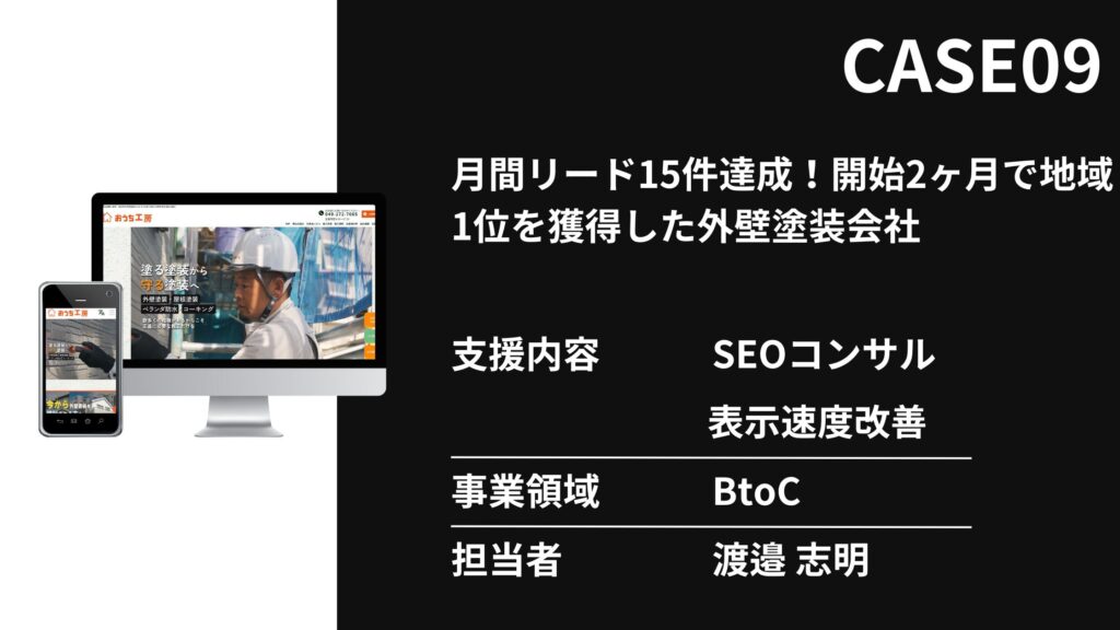 月間リード15件達成！開始2ヶ月で地域1位を獲得した外壁塗装会社