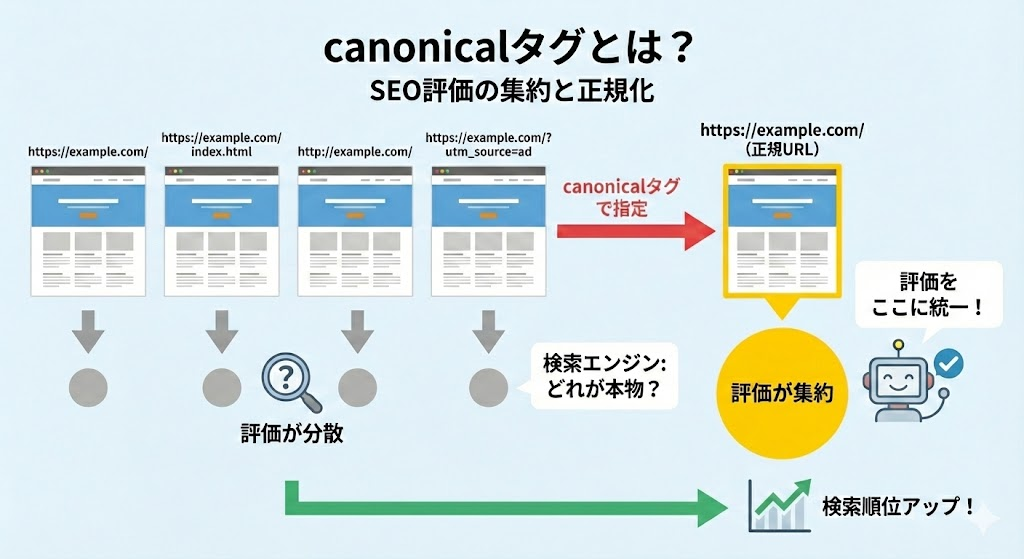 canonicalタグのイメージ図